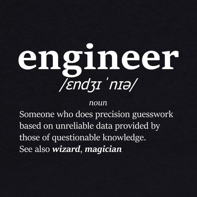 The definition of engineer (White) by mercenary